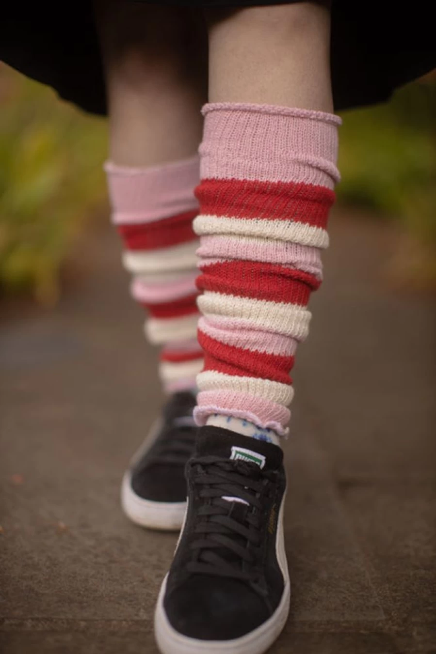 DreaM Stockings Strawberry Shortcake Stripes Leg Warmers - Cozy & Cute Knitwear for Women