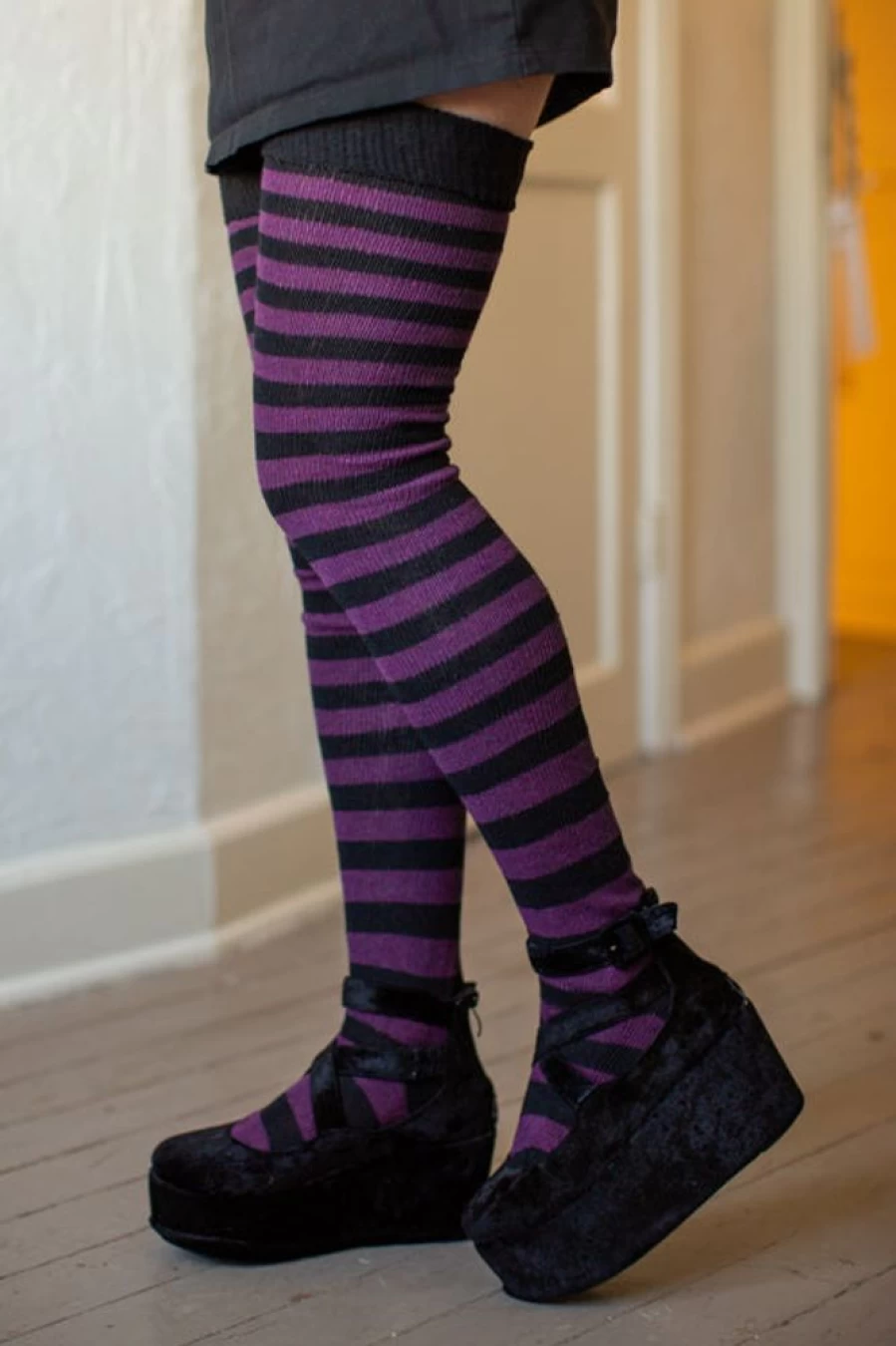 DreaM Stockings Super Stripes Thigh High Socks - Striped Knee-High Fashion Socks for Women