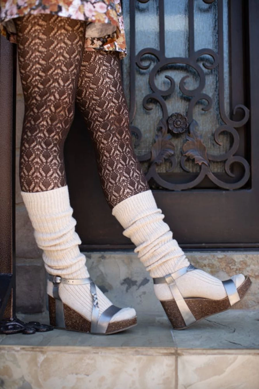 b.ella Codori Crochet Tights - Elegant Handmade Knitted Tights for Women